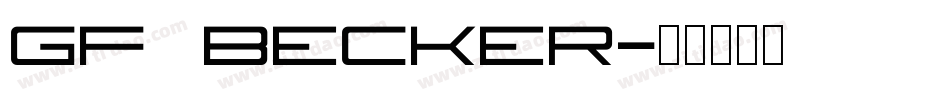 GF Becker字体转换